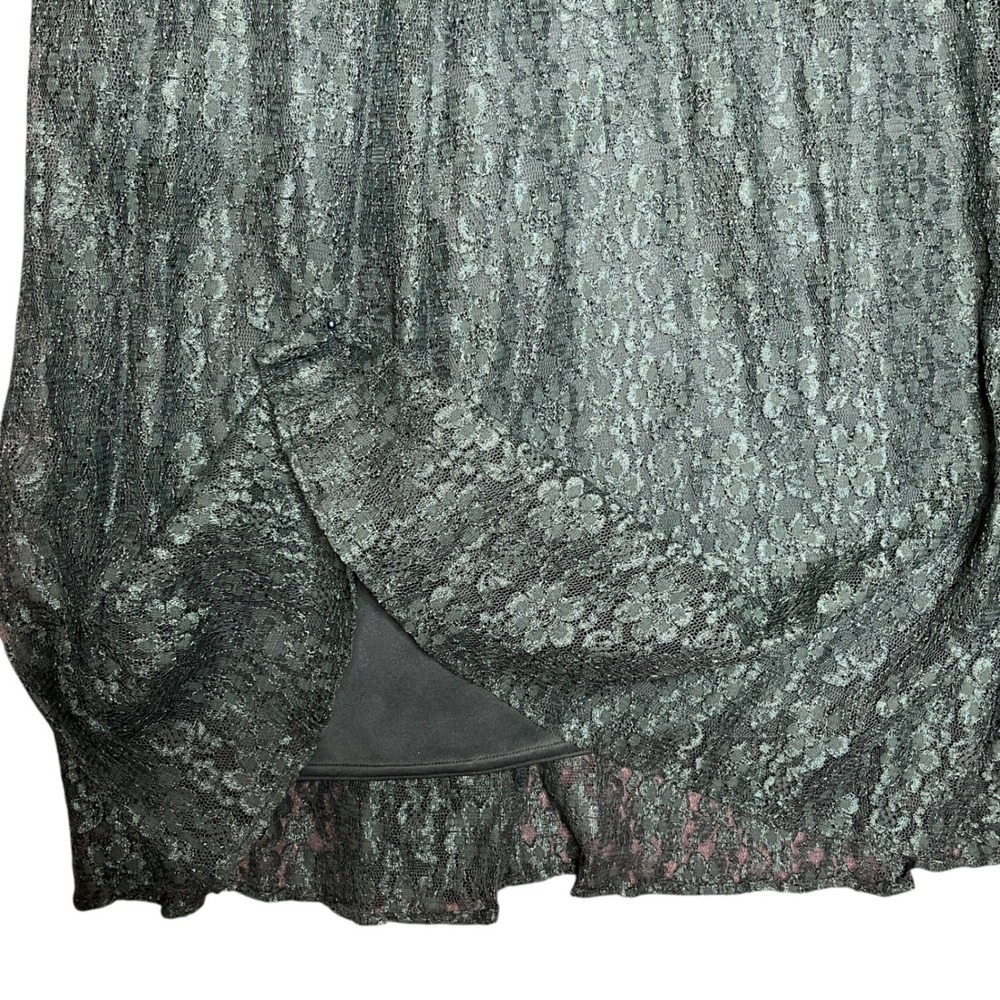 VTG Fredericks of Hollywood Green Lace Dress Corset 11 Fairy Grunge Whimsigoth - Picture 15 of 16